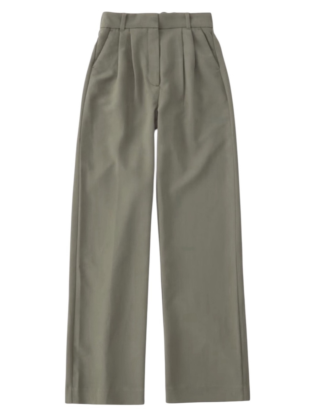Abercrombie & Fitch Long Sloane Tailored Trouser Pants Olive Green Size 27/4L